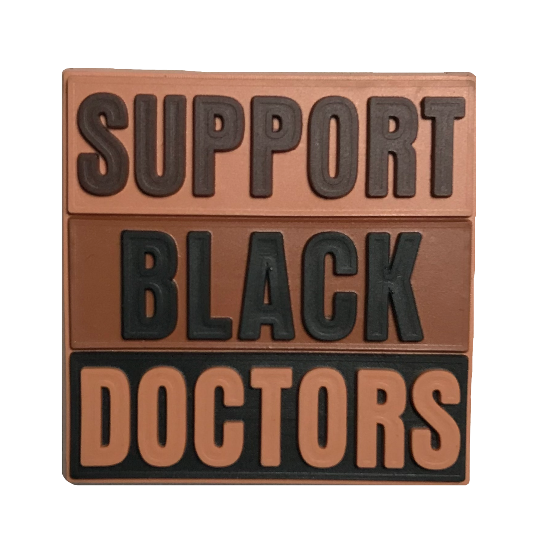 "Support Black Doctors" Block Charm